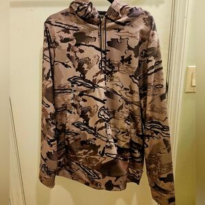 Under Armour COLDGEAR Forest Camo Pullover Hoodie SZ. LG.